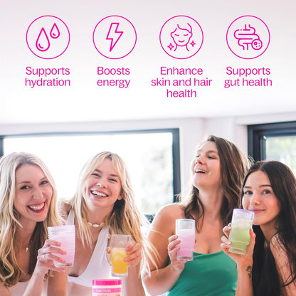 Daily Fiber Supplement Bundle for Women & Men – Premium Fiber Powder from Organic Acacia with Added Collagen, Electrolytes & Probiotics – No Bloat, Constipation & Gut Health Support (Watermelon)